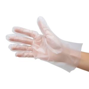 Luva TPE Descartável Transparente Descarpack, sem pó, tamanho P, kit com 3 x 100 unidades