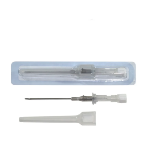 Cateter Intravenoso Jelco 16G x 45mm cinza Descarpack, com dispositivo de segurança, caixa com 100 unidades